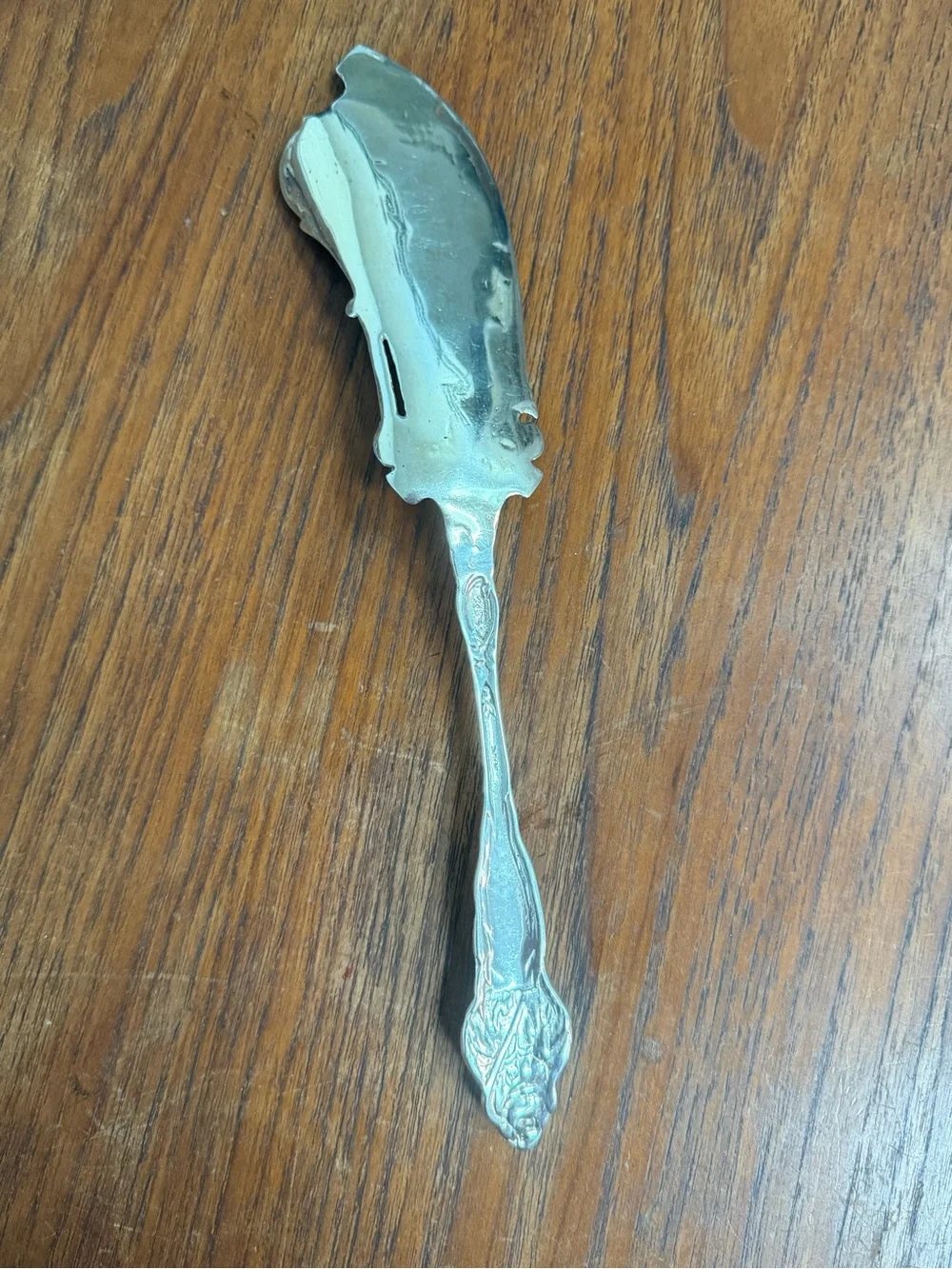 Sterling Silver Ornate Fish Server - Decorative Home Dining Serving Utensil